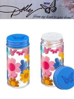 Dolly Parton Floral Spice Jars- Blue